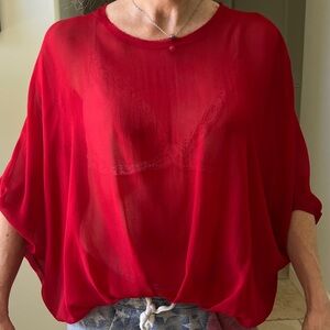 YOUNG BY YOYO YEUNG 3/4 sleeve Silk Blouse